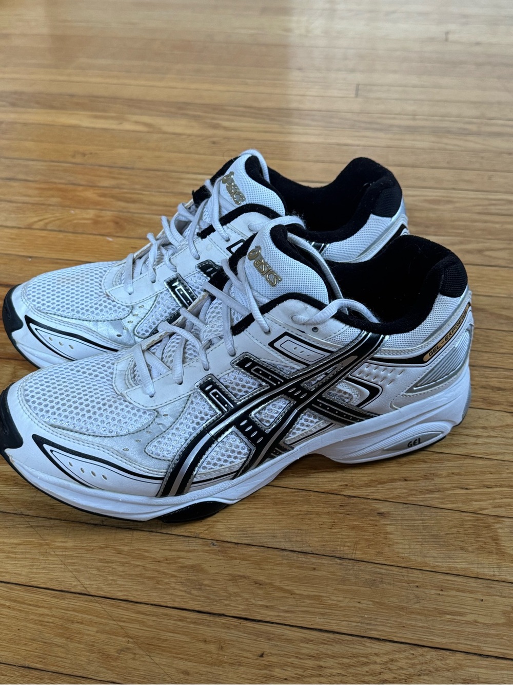 ASICS Gel-Express 3 White Silver Black Y2K Retro Running Shoes Men's 10.5 S018N